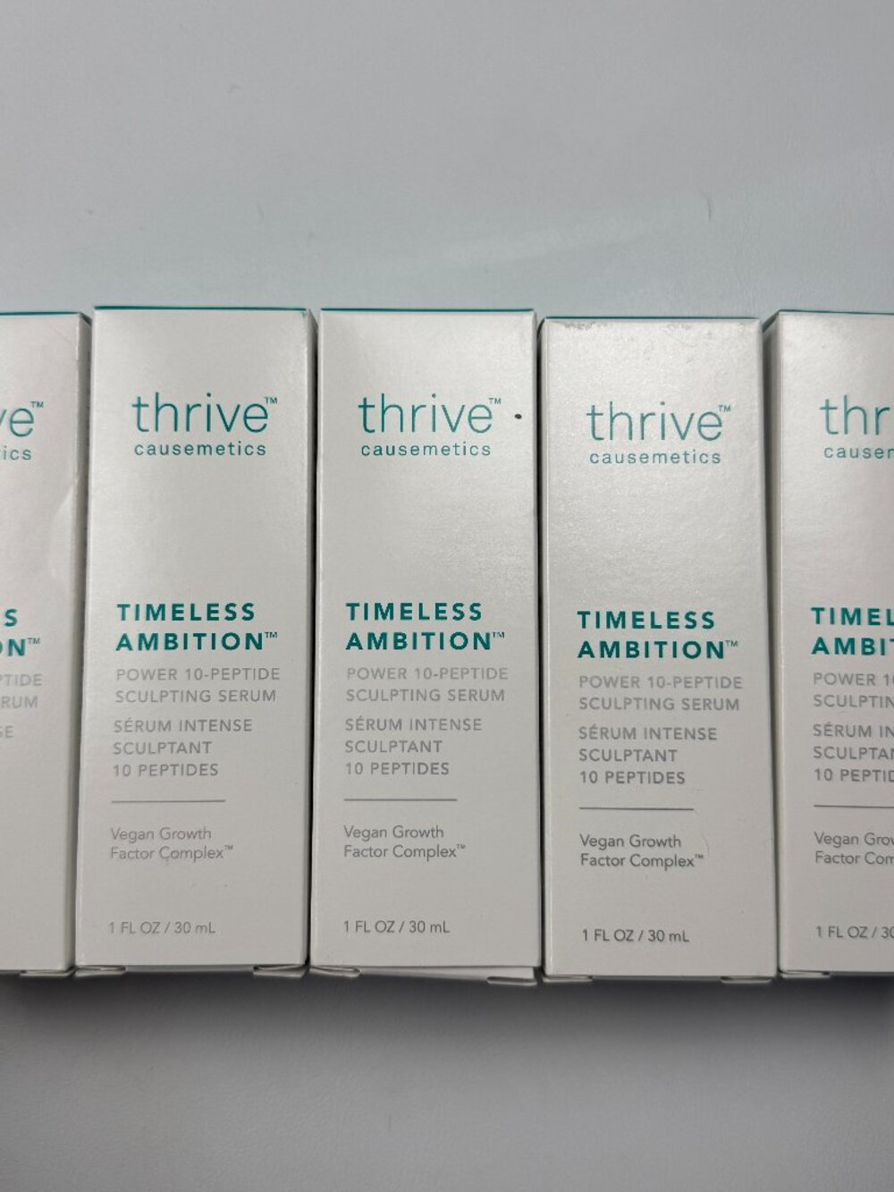 LOT OF 5 Thrive Causemetics Power 10-Peptide Sculpting Serum 1 OZ Timeless